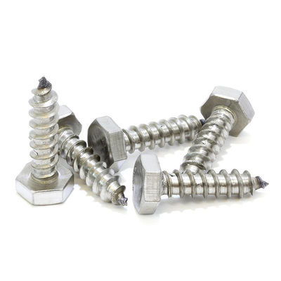 SS316 M12 Stainless Steel Hex Head Coach Screw With Self tapping Thread