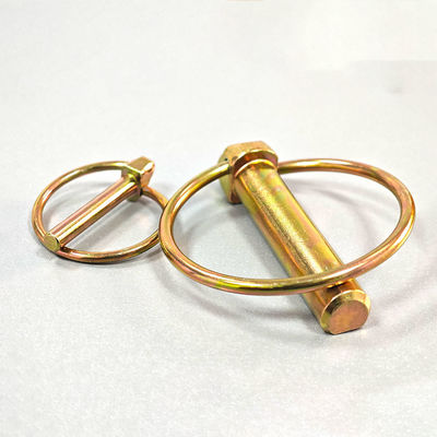 Carbon Steel Yellow O Ring Safety Linch Pins Customized For Spring Pins