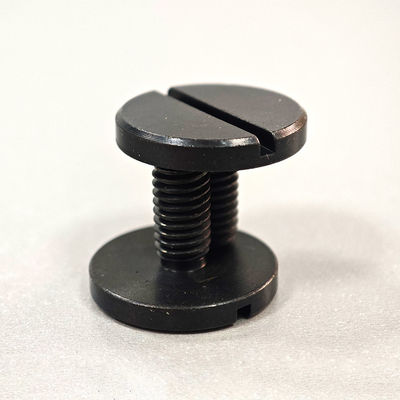 Length 15mm Stainless Steel Slot Head Screws With Black Zinc Coating