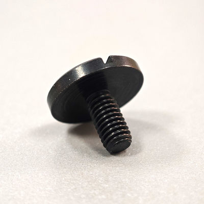 Length 15mm Stainless Steel Slot Head Screws With Black Zinc Coating