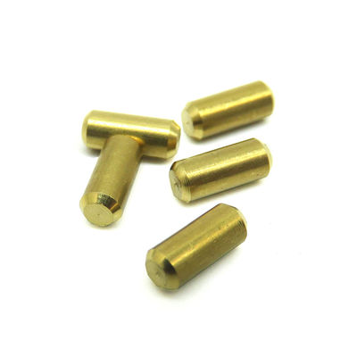 Cylindrical Brass Dowel Pins Bright Finish Uncoated With Customized Size