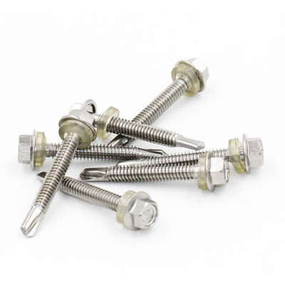 Hex Flange Head Self Tapping Screw SS 304 Customized With Washer