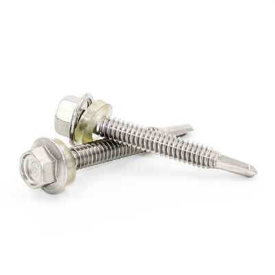 Hex Flange Head Self Tapping Screw SS 304 Customized With Washer
