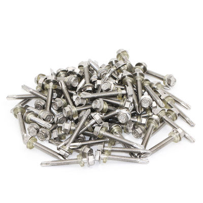 Hex Flange Head Self Tapping Screw SS 304 Customized With Washer