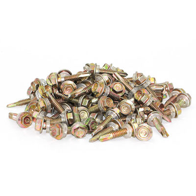 Hex Washer Head Self Drilling Drywall Screws With Color Zinc Roofing