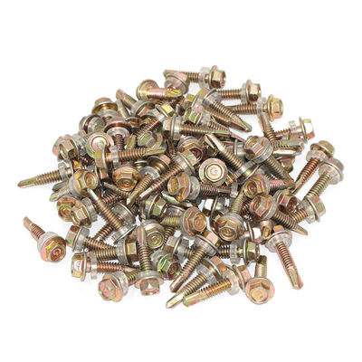 Hex Washer Head Self Drilling Drywall Screws With Color Zinc Roofing