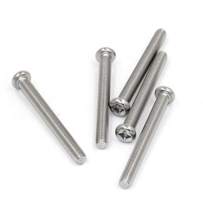 304 Stainless Steel Phillips Round Head Screws 500mm Corrosion Resistant