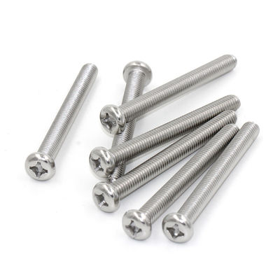 304 Stainless Steel Phillips Round Head Screws 500mm Corrosion Resistant