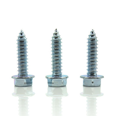 Zinc Plated Hex Head Self Tapping Screw Customized Self Drilling Wood Screws