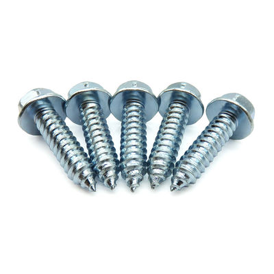 Zinc Plated Hex Head Self Tapping Screw Customized Self Drilling Wood Screws