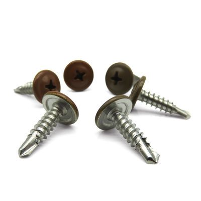 Phillip Large Flat Head Self Tapping Screws Brown Painted Self Threading Screws