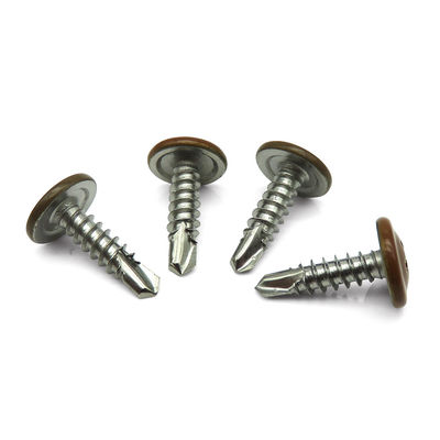 Phillip Large Flat Head Self Tapping Screws Brown Painted Self Threading Screws