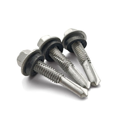 Steel Hex EPDM Rubber Washer Head Self Tapping Screw Corrosion Resistant