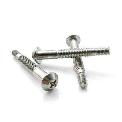 Beveled Flat Pan Head Shoulder Screw Special Threaded Dacromet Finish