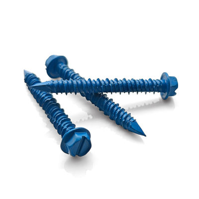 Flange Head Self Tapping Concrete Screws One Slot Self Drilling Metal Screws