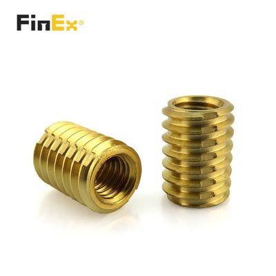 Knurled Metal Brass Threaded Insert Nut Customized Design For Plastic Heavy Industry