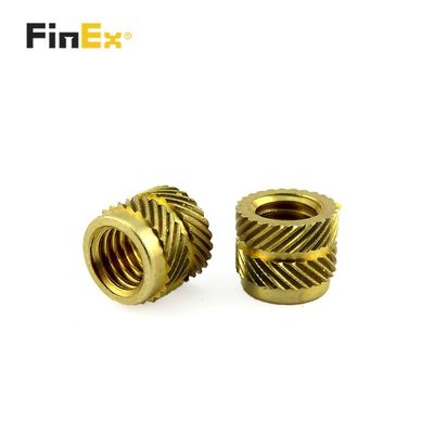 OEM Knurled Brass Insert Embedded Nut For Plastic Injection Moulding