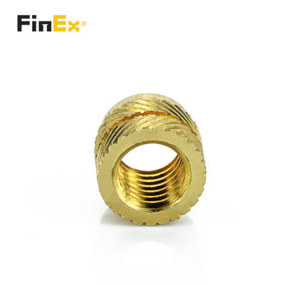 Anti Skid Arabesque Knurled Copper Insert Nut High Precision Nutsert For Plastic