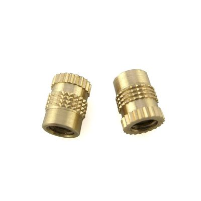Brass Knurled Threaded Insert Nut Wear Resistant With Customized Finish