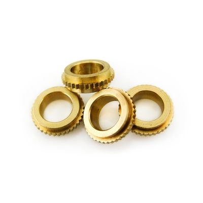 Brass Knurled Threaded Insert Nut Wear Resistant With Customized Finish