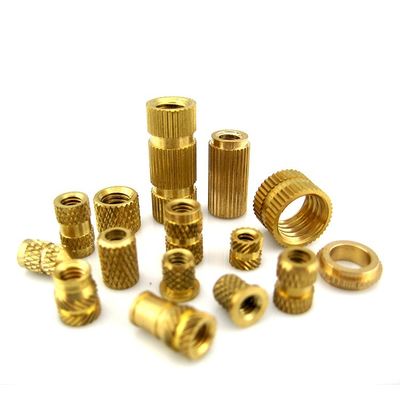 Brass Knurled Threaded Insert Nut Wear Resistant With Customized Finish