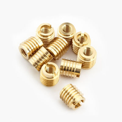 Threaded Brass Wood Insert Nut Customized High Precision M6 Thread Insert