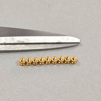Double Straight Knurled Brass Threaded Insert High Accuracy Brass Screw Inserts