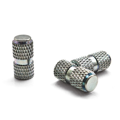 White Zinc Plated Knurled Threaded Insert High Precision For Plastics