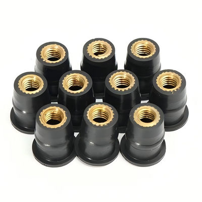 Long Rubber Well Nut with Nickel Plated Zinc Plated Passivation Surface Treatment , M5 Motorcycle Rubber Well Nuts