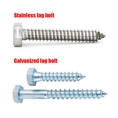 1/2 3/8 Stainless Steel Alloy Steel Galvanized Lag Bolt with BSW Standard and Plain Finish