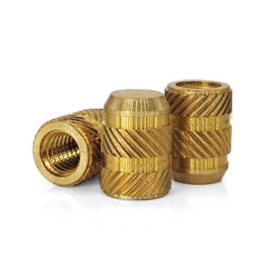 H62 Brass M4 Threaded Insert Custom Finish for Plastic with ISO9001 2015 Certification