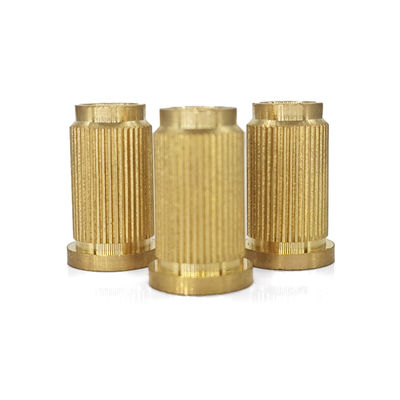 High-Temperature Resistant M6 Brass Knurled Insert Nut with Flange OEM ODM Custom Service