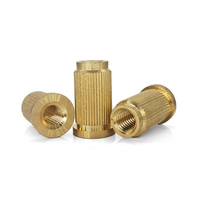 High-Temperature Resistant M6 Brass Knurled Insert Nut with Flange OEM ODM Custom Service