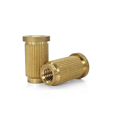 High-Temperature Resistant M6 Brass Knurled Insert Nut with Flange OEM ODM Custom Service