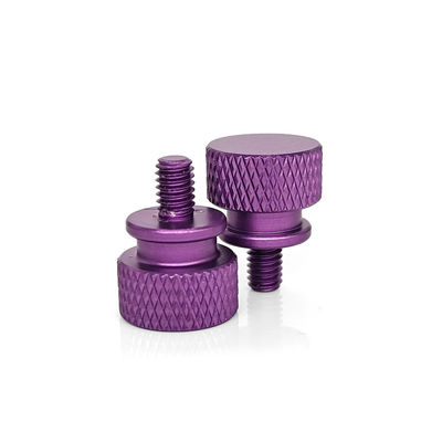 Aircraft-Grade 6061 Anodized Thumb Screw – Elevated Shoulder & Knurled Grip for Oscilloscope