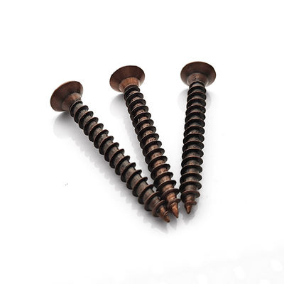 Antique Bronze Plated Self-Tapping Screw Pozi-Drive Countersunk Head for Construction Particle Board