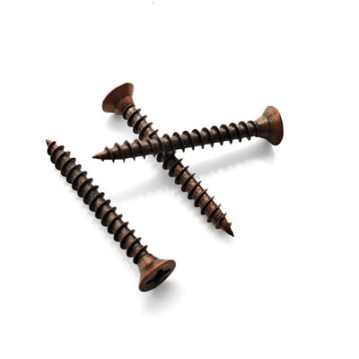 Antique Bronze Plated Self-Tapping Screw Pozi-Drive Countersunk Head for Construction Particle Board