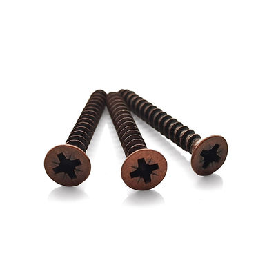 Antique Bronze Plated Self-Tapping Screw Pozi-Drive Countersunk Head for Construction Particle Board