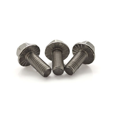 Serrated Undercut A2-70 Stainless Hex Flange Screw ZINC Plated for Heavy-Duty Applications