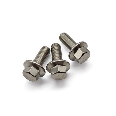 Serrated Undercut A2-70 Stainless Hex Flange Screw ZINC Plated for Heavy-Duty Applications