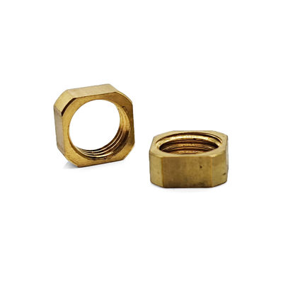 Polished C36000 Brass Square Nut M4/M5/M6/M8 Threads for Furniture Electrical Grounding M1-M16