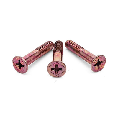 DIN Standard PVD Coated Stainless Countersunk Phillips Screw Half Thread for Mechanical Dimensions Testing
