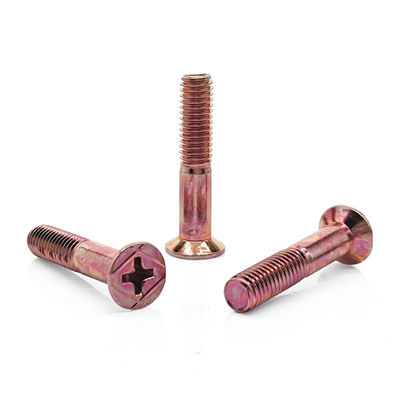 DIN Standard PVD Coated Stainless Countersunk Phillips Screw Half Thread for Mechanical Dimensions Testing