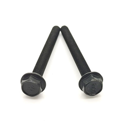 Black Zinc Plated Hex Flange Bolt 8.8 Grade M8-M12 DIN 6921 for Engine Brackets