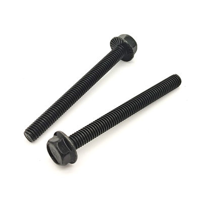 Black Zinc Plated Hex Flange Bolt 8.8 Grade M8-M12 DIN 6921 for Engine Brackets