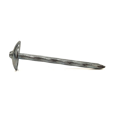 Galvanized Steel Roofing Nail – Large Flat Head & Grooved Shank for Anti-Slip Grip