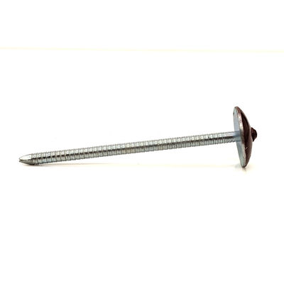 Galvanized Steel Roofing Nail – Large Flat Head & Grooved Shank for Anti-Slip Grip