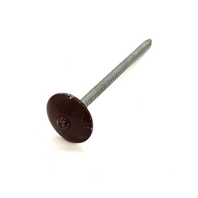 Galvanized Steel Roofing Nail – Large Flat Head & Grooved Shank for Anti-Slip Grip