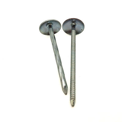 Galvanized Steel Roofing Nail – Large Flat Head & Grooved Shank for Anti-Slip Grip