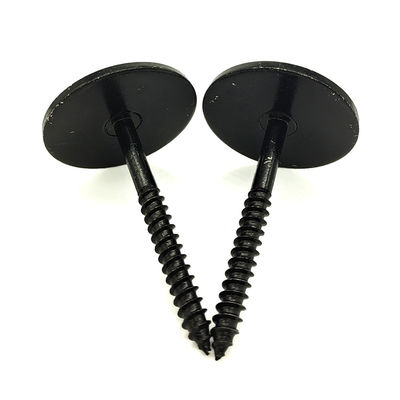 Black Zinc Plated Phillips Self-Tapping Screw – Large Flat Head & Partial Thread for Metal/Construction Fastening